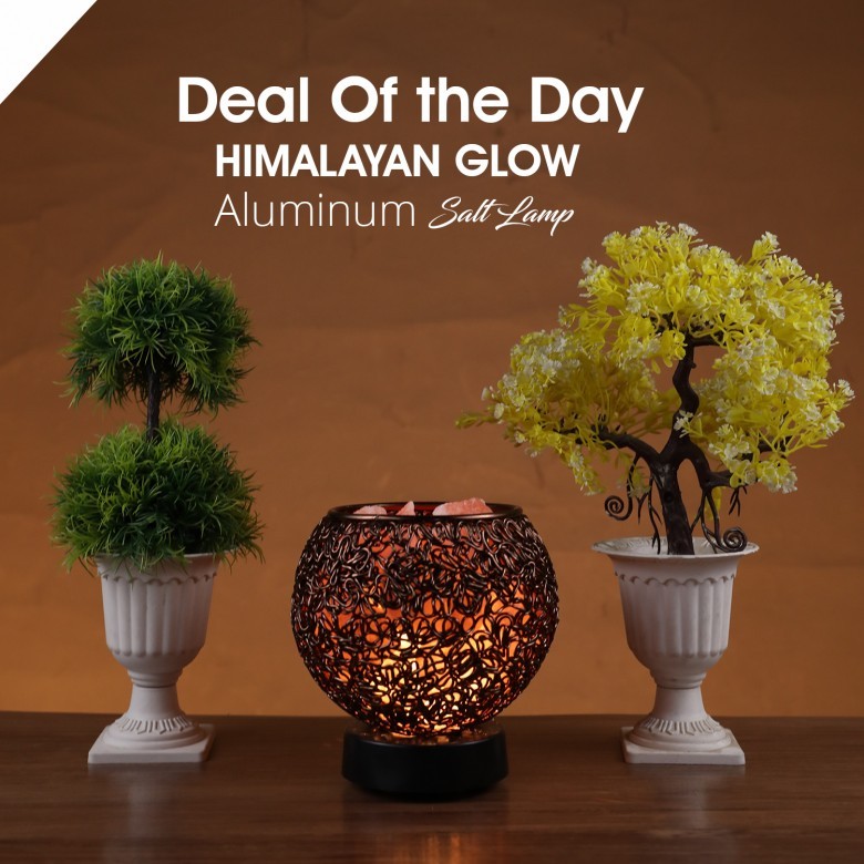 Himalayan Glow Aluminum Salt lamp