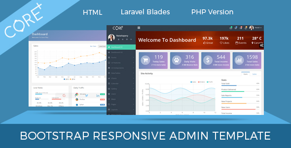 Bootstrap Laravel Blade Admin Template - Coreplus