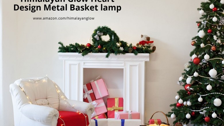 Black Friday Deal! Up to 54% Off Himalayan Glow Heart Design Metal Basket lamp