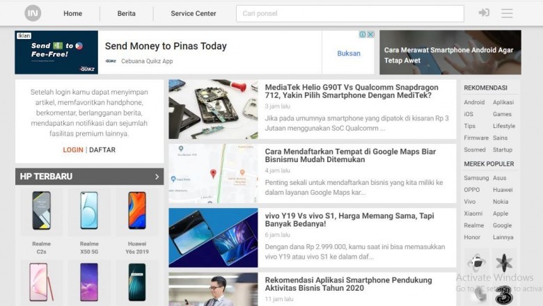InPonsel Sediakan Info Harga Hp Paling Lengkap