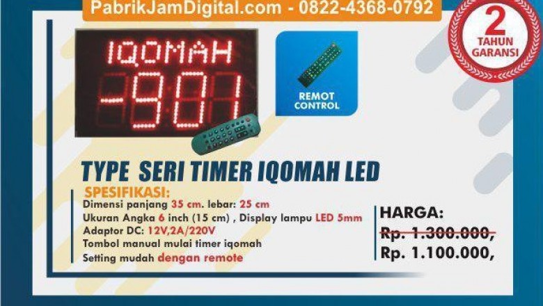 Jual Jam Digital Masjid Bayar Setelah Barang Sampai Diterima