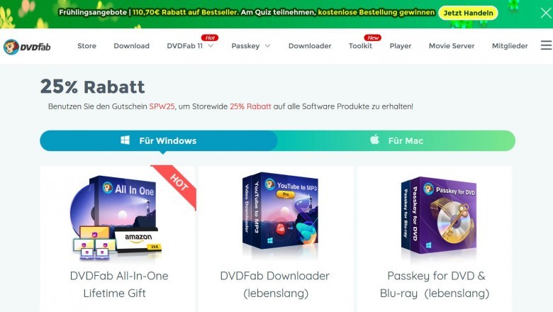 DVDFab Store - Kaufen Sie weltbeste DVD/(4K UHD) Blu-ray/Video Kopiersoftware, Konvertierungssoftware und Media Player Software für Windows/Mac System mit DVDFab Coupon
