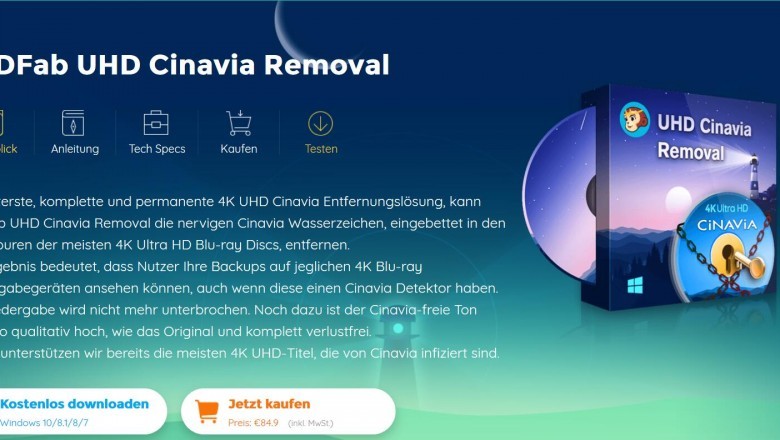 DVDFab UHD Cinavia Removal | Welterste verlustfreie UHD Cinavia entfernte Lösung entfernt die Cinavia Wasserzeichen, die in den Audiospuren von der betroffenen 4K Ultra HD Blu-ray Discs eingebettet sind.