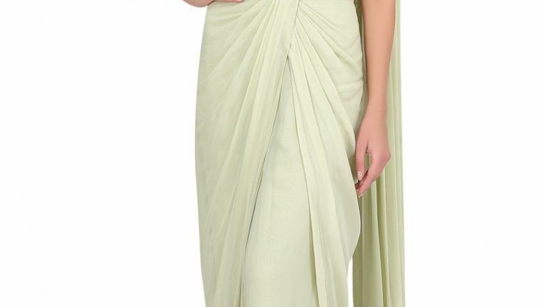 Top Saree Gown | Concept Saree | Ready To Wear Saree | Saree Style Gown | Pre Pleated Saree | Pre Draped Saree Gown