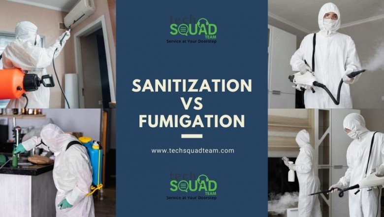 What is the difference between Sanitization and Fumigation?