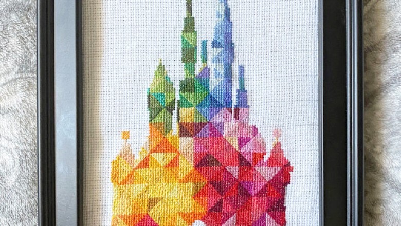 Geometric cross stitch pattern