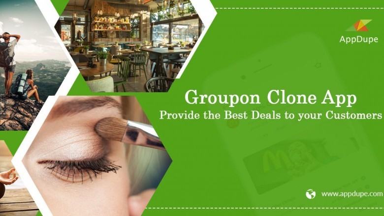 What are some of the advanced features of the Groupon clone app?