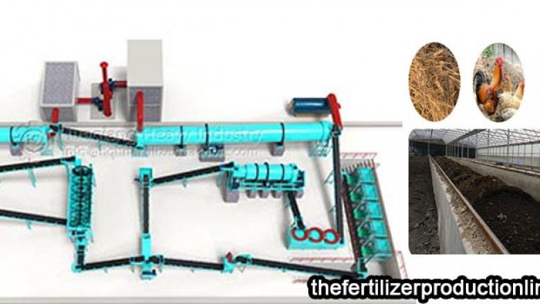 What are the functions of the equipment in the production line of cow manure organic fertilizer