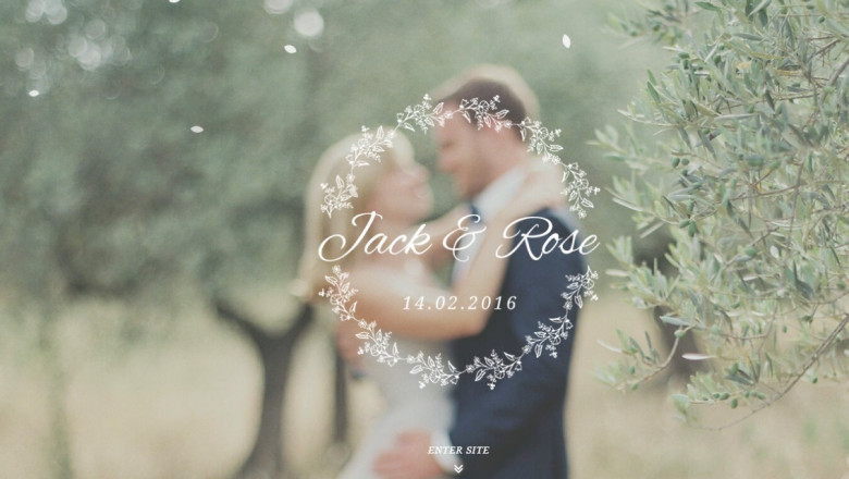Jack & Rose WordPress Theme - A Whimsical WordPress Wedding Theme