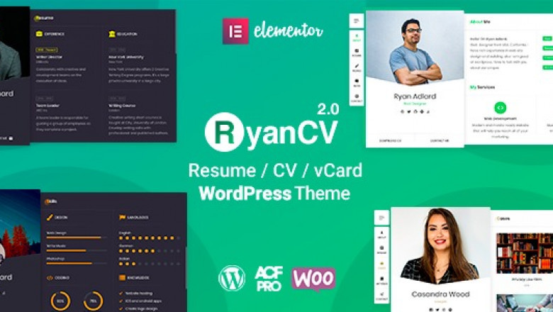RyanCV WordPress Theme - CV Resume WordPress Theme.