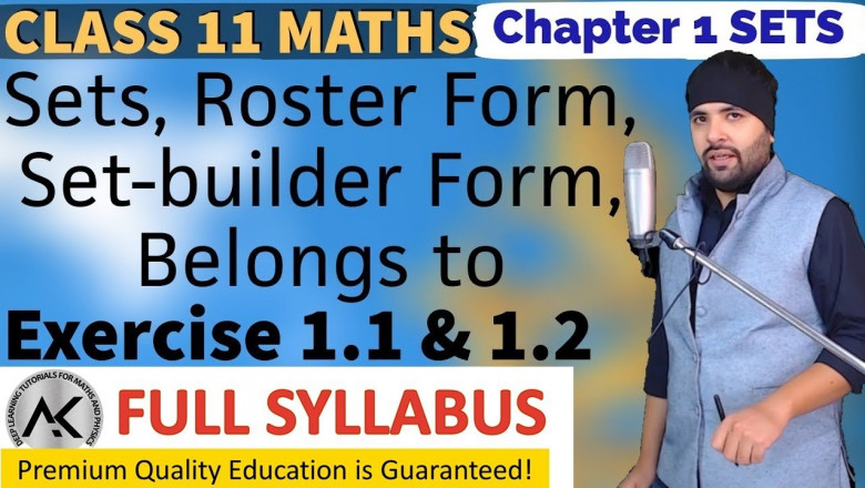 NCERT Exercise 1.1 & 1.2 Chapter 1 Sets Class 11 Maths