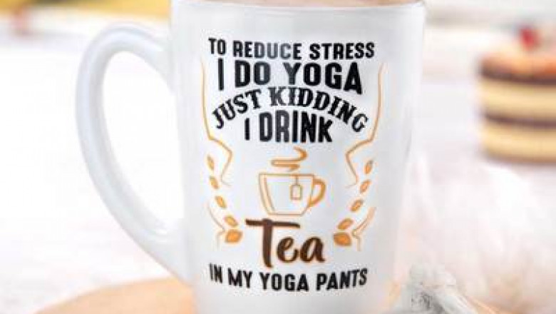 Luminarc 1 Piece Decorative Tea Yoga - Quotes Mug