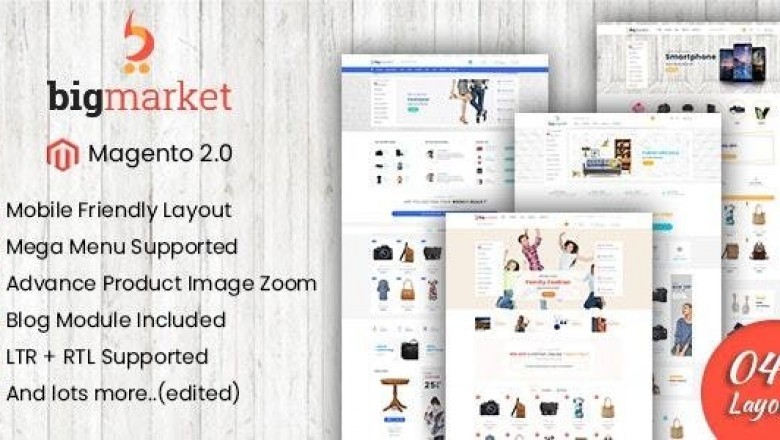 Bigmarket - Responsive Multipurpose Magento 2 Theme ( RTL Supported ).