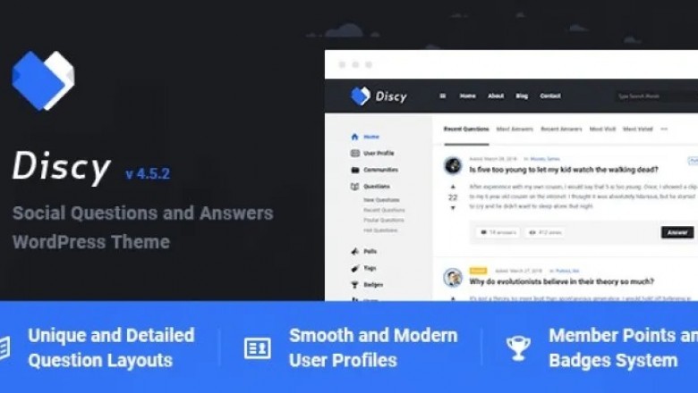 Discy - Social Questions and Answers WordPress Theme.