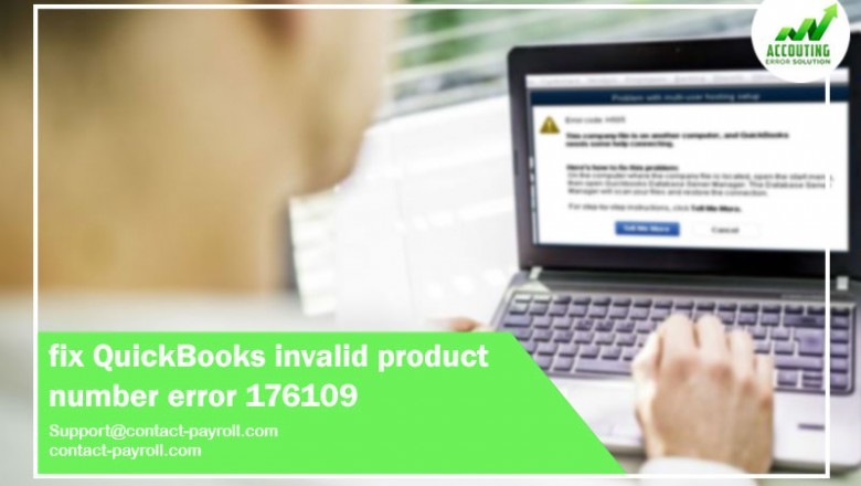 How to fix QuickBooks invalid product number error 176109?