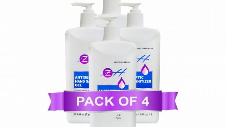 1L ZH Antiseptic Hand Sanitizer Gel – (Pack of 4)