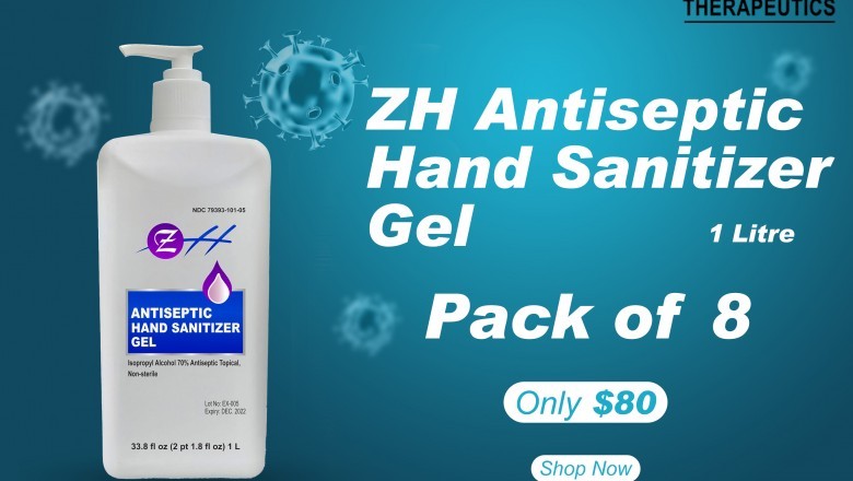 1L ZH Antiseptic Hand Sanitizer Gel – (Pack of 8)