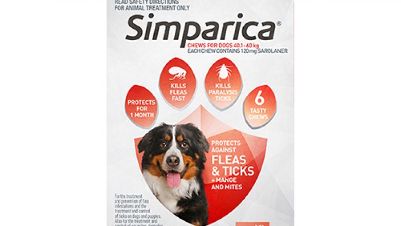 Buy Simparica Chewables For Extra Large Dogs 40.1 - 60 Kg Red | DiscountPetCare