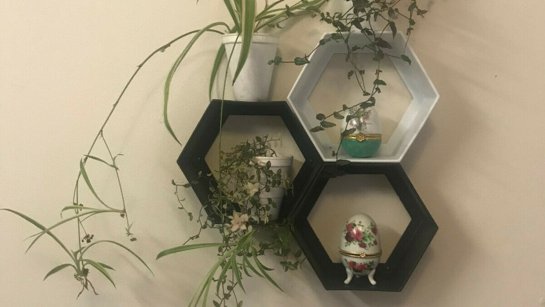 Hexagon Shelf White - 3 pc | eBay