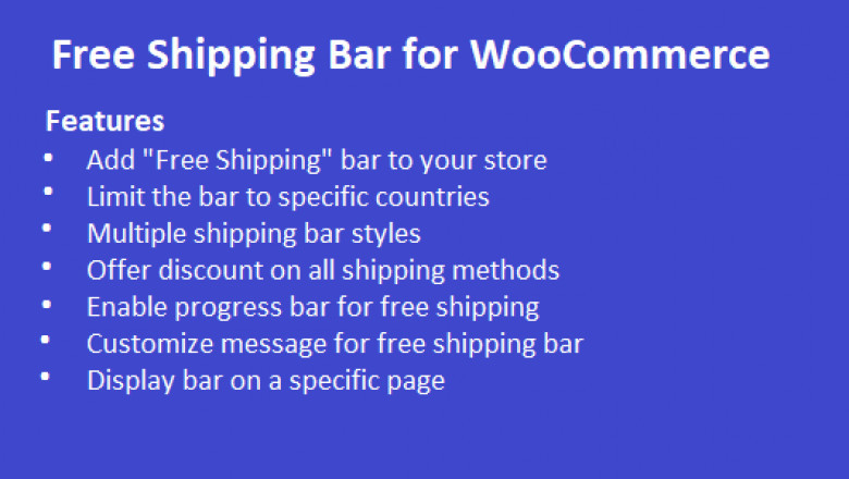 Free shipping bar WooCommerce
