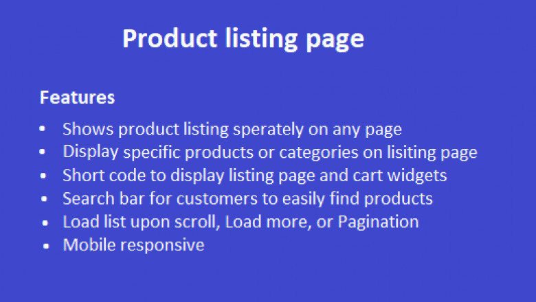 WooCommerce product list view