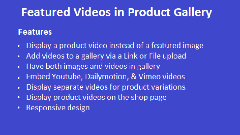 WooCommerce video in product gallery