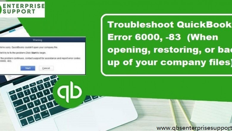Fix QuickBooks Error 6000, 83 (When Creating Company File)