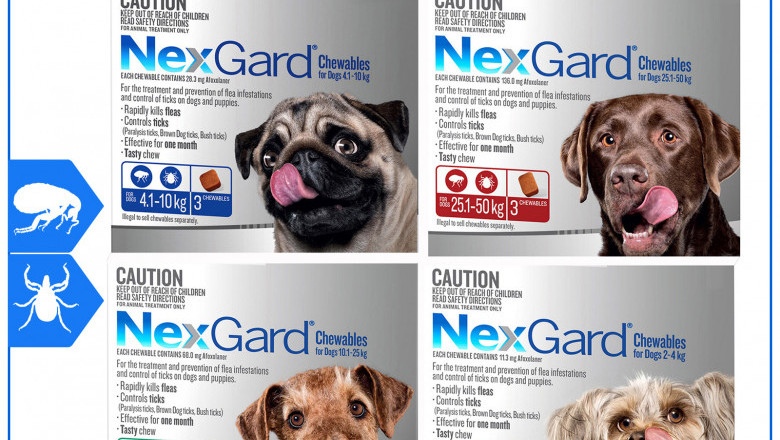 NexGard Monthly 3 Chews Flea Tick Prevention for Dogs
