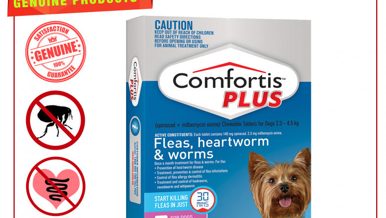 COMFORTIS PLUS for 2.3 to 4.5 Kg Dogs 6 Chews Flea Heartworm Control