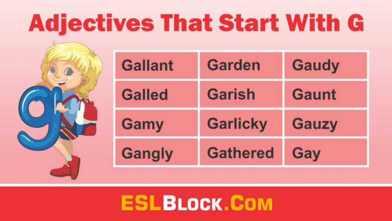 Adjectives That Start With G