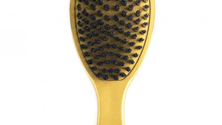 Metallic Yellow Crown Brush
