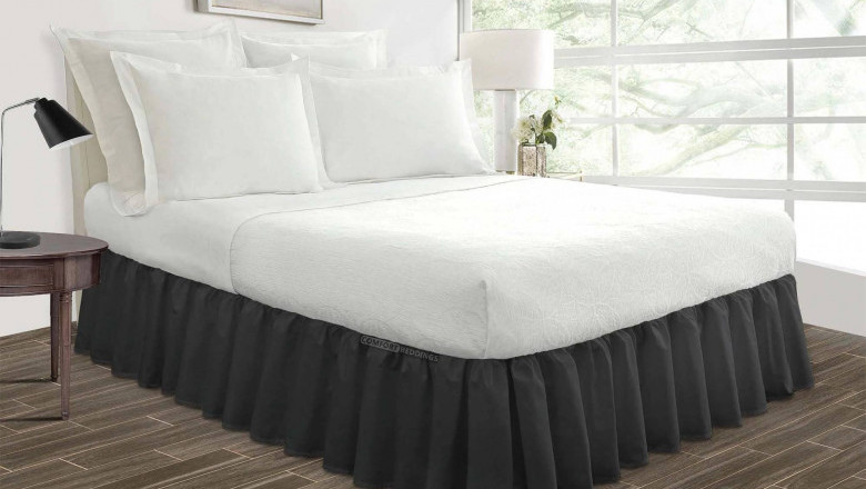 The Best Quality Dark Grey Bed Skirt