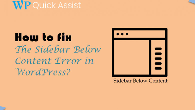 How to fix the sidebar below content error in WordPress?