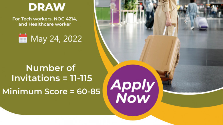 British Columbia Latest Draw, Invited Tech, Childcare and Healthcare professionals.