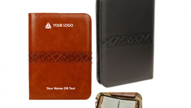 Customised Fuzo Agent Zipped Leatherette Organizer with Calculator