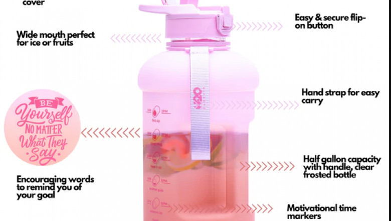 Water Bottle With Time Markings - H2O Capsule