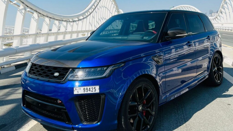 Rent a Range Rover Sport SVR from Lux Motors in Dubai, UAE
