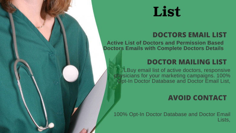 Build your connections and enhance the healthcare market with a real-time authenticated doctors email list