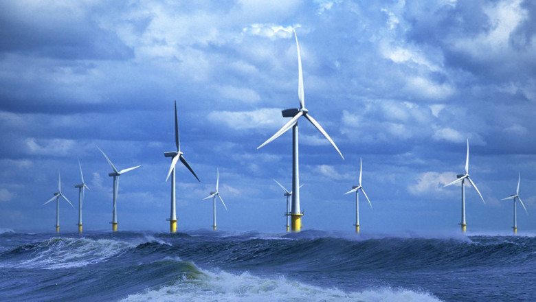 Electricity Is Produced By Offshore Wind Farms Using Wind That Blows Across The Water