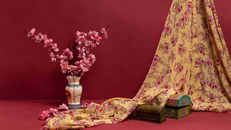 Welcome The Wedding Season With Designer silk georgette fabric