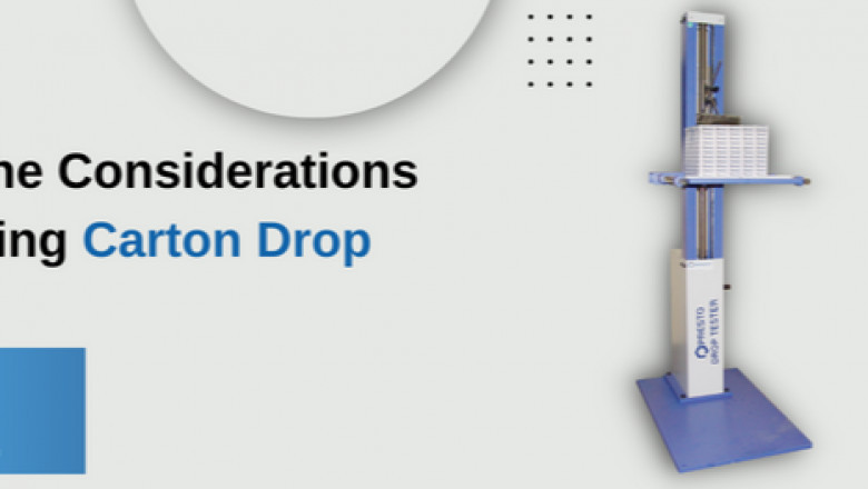 What are the considerations for performing carton drop tests?