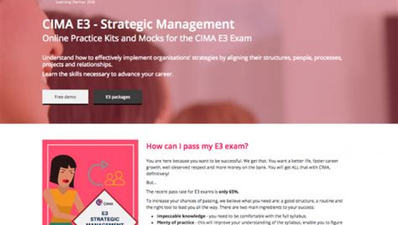 CIMA Exam Dumps E3 Demo - E3 Test Study Guide, Latest E3 Learning Material