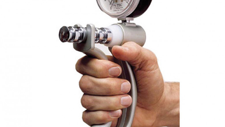 Muscle strength is measured using a medical dynamometer