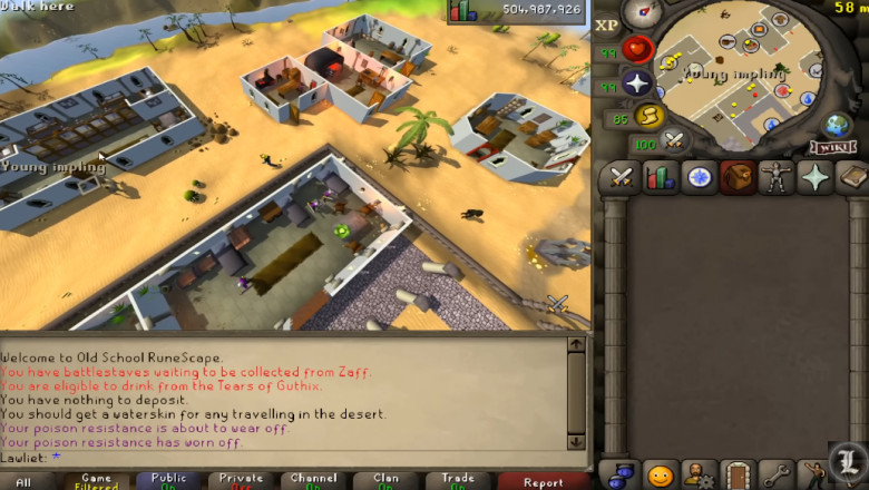 All players in Runescape begin with a fight stage