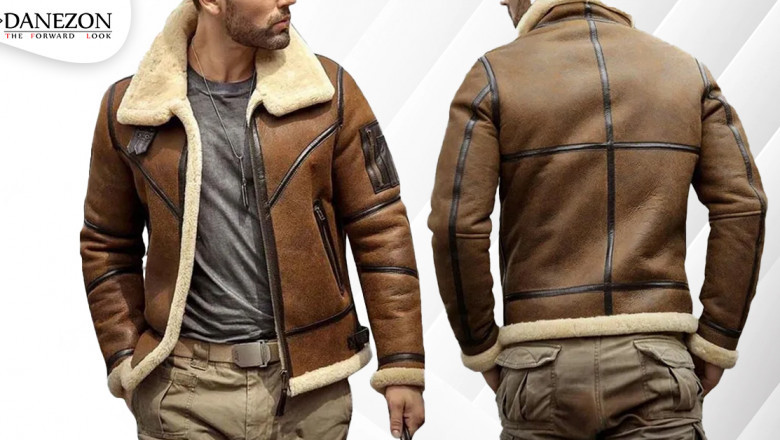 THE MEN'S SHEARLING JACKET IS THE ULTIMATE IN STYLE AND CONVENIENCE THIS WINTER!