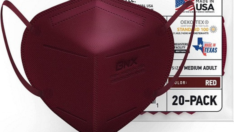 BNX KN95 Face Masks Made in USA (10,20,50-Pack), (Earloop) (Model: E95)
